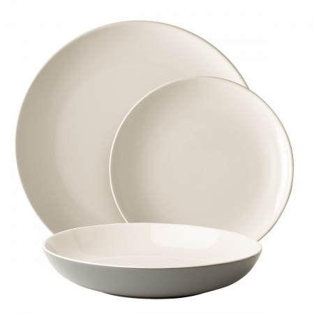 Keramik-Teller Set 12-tlg. – Elements West taupe